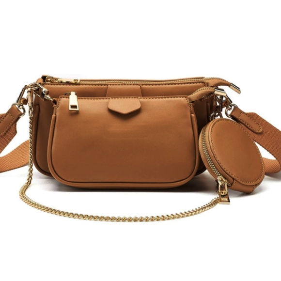 COGNAC CROSSBODY WITH COIN PURSE - Picture 3 of 15